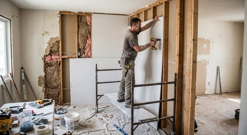 Bedroom Drywall Installation in Kansas City, KS