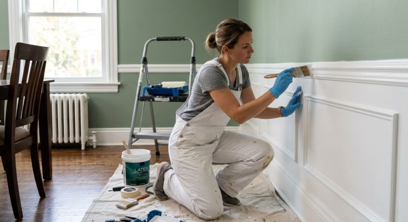 Chair Rail Painting in Wilmington, NC