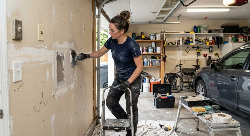 Garage Drywall Repair in Wilmington, NC