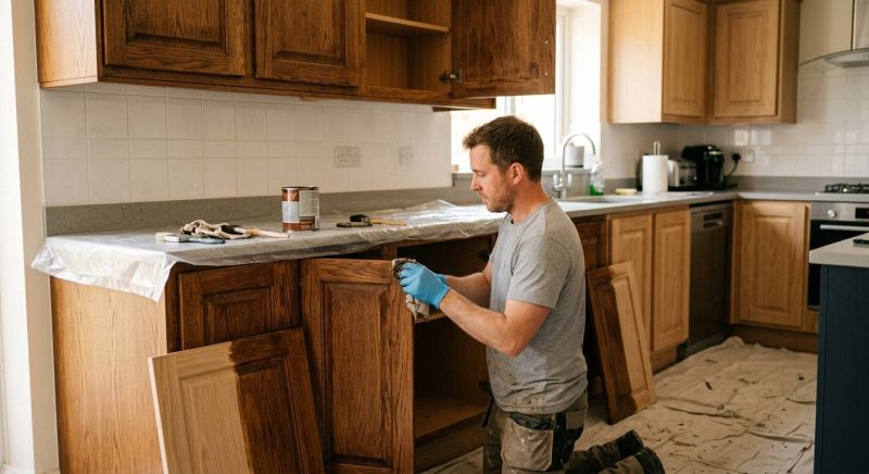Kitchen Cabinet Staining in Muncie, IN