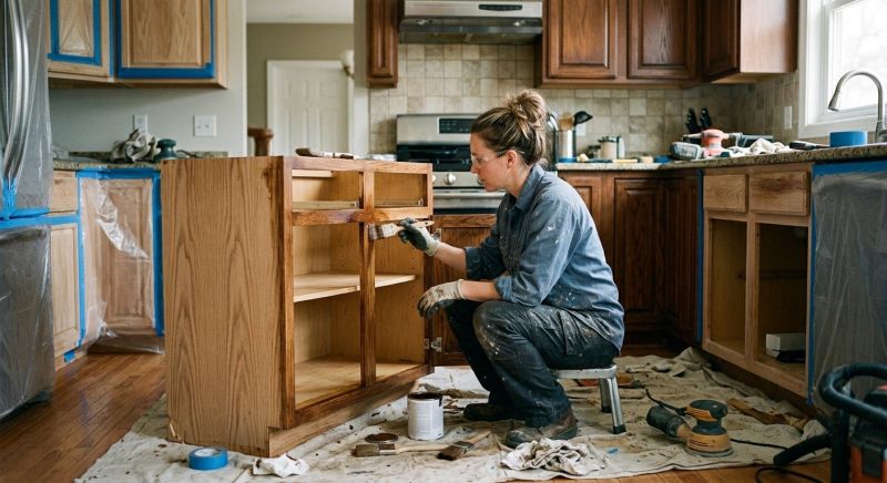 Kitchen Cupboard Refinishing in Lafayette, IN