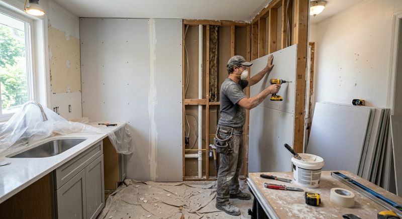 Kitchen Drywall Installation in Kansas City, MO