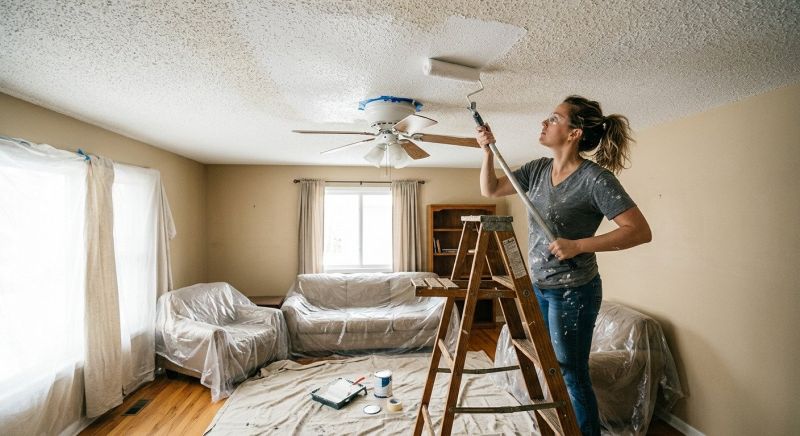 Popcorn Ceiling Painting in Kansas City, KS