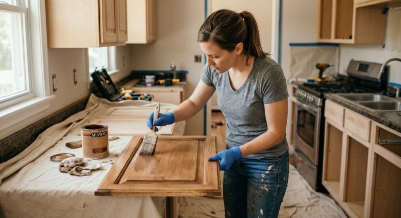 Wood Cabinet Staining in Muncie, IN
